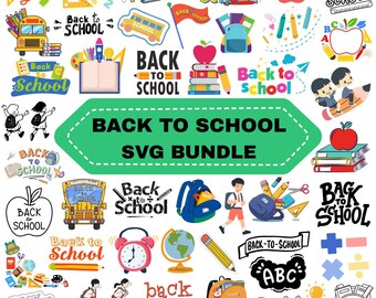 Back to School SVG Bundle: School Supplies, Teacher Graphics (Digital Download)