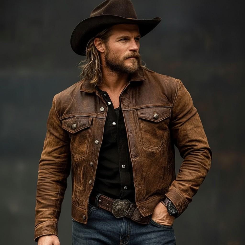 Leather Trucker Jacket Levis - Etsy Canada