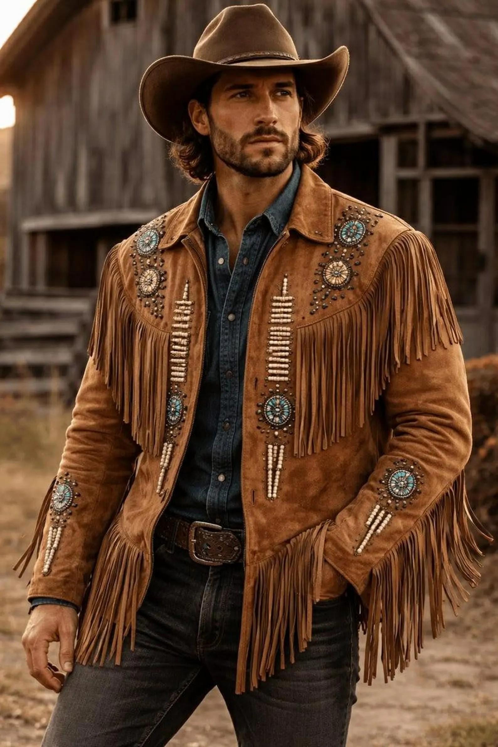 ジャケット・アウター vintage CRAFT leather jacket cow boy Leather Cowboy Jackets - Etsy