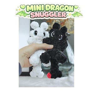 Mini Dragon Snuggler Crochet Pattern, Fantasy Fury Lovey, Amigurumi Tutorial, Small Plush Toy for Children