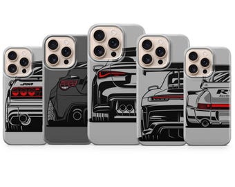 Car phone case Porsche GT3 RS, Bmw M4, Mazda RX7 for iPhone 17Pro 16 15 14 13 Samsung S25 FE, S24, S23Fe S22 A17 A26 A56 Pixel 10 9