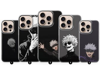 cute anime Phone Case Jujutsu Kaisen Gojo Satoru for iPhone 17Pro 16 15 14 13 Samsung S25 FE, S24, S23Fe S22 A17 A16 A26 A56 Pixel 10 9