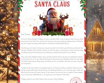Letter From Santa, Printable Christmas Activity (Digital Download)