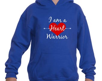 I am a Heart Warrior CHD Heart Defect Kids' Youth Hoodie Sweatshirt