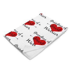 Grandma of a Heart Warrior CHD Heart Defect Throw Blanket