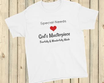 God's Masterpiece, Not Special Needs Kids' Shirt - Choose Color