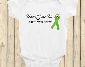 Share Your Spare Kidney Donation Bodysuit - Choose Color