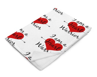 I am a Heart Warrior CHD Heart Defect Throw Blanket