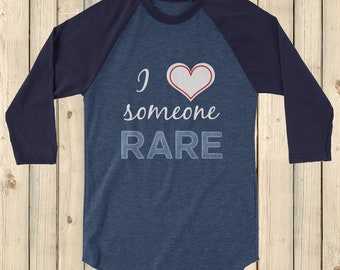 I Love Someone Rare 3/4 Sleeve Unisex Raglan - Choose Color