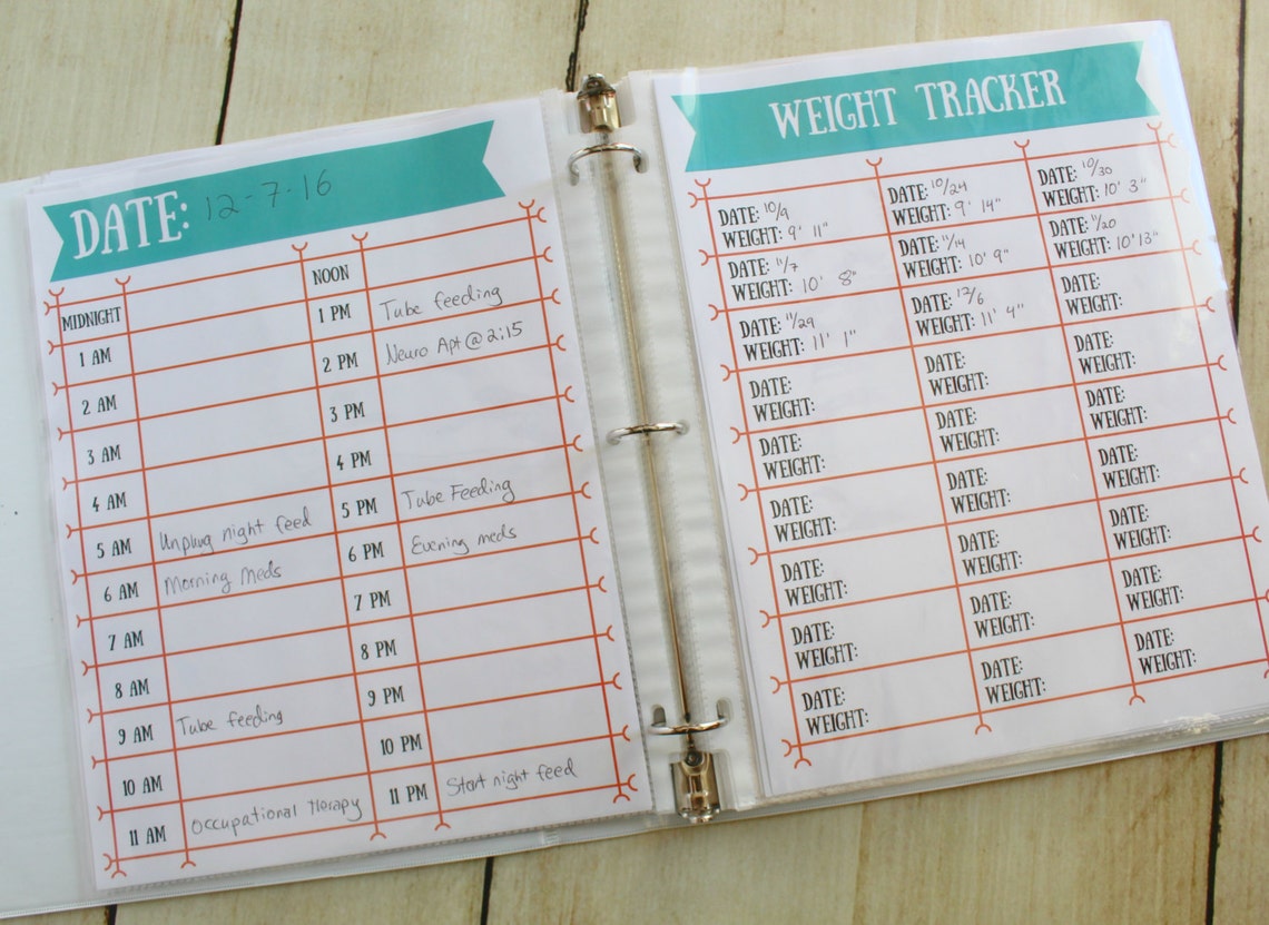 Special Needs Medical Binder Printables 32 Pages Instant Etsy Australia