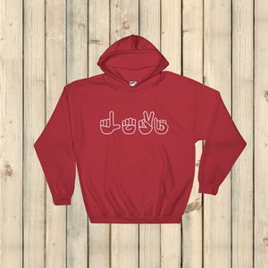 Personalized Sign Language ASL Hoodie Sweatshirt - Choose Color