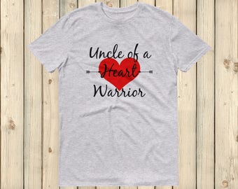 Uncle of a Heart Warrior CHD Heart Defect Unisex Shirt - Choose Color