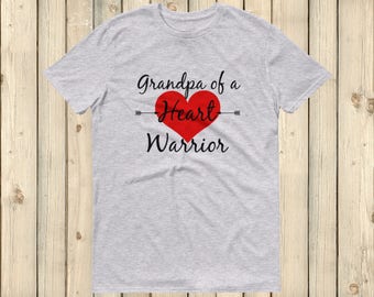 Grandpa of a Heart Warrior CHD Heart Defect Unisex Shirt - Choose Color