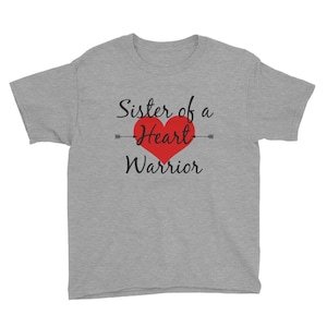 Sister of a Heart Warrior CHD Heart Defect Kids&#39; Shirt - Choose Color
