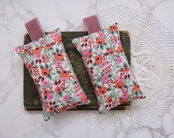 Rifle paper co lavender -set of two lavender sachets-velvet hanging tab -generous amount of lavender - Gift for a friend or a wedding-relax