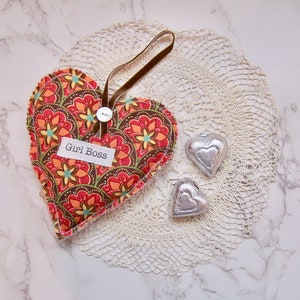 Hanging Heart Lavender sachet - Girl boss - Country house decor- room freshener-  Sachet pillow- gift - car fresh - heart
