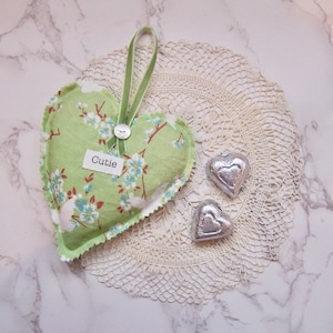 Hanging Heart Lavender sachet - Cutie - Country house decor- room freshener-  Sachet pillow- small gift - car fresh - heart