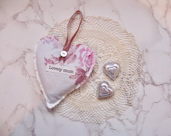Hanging Heart Lavender sachet - lovely mom - Country house decor- room freshener-  Sachet pillow- gift for mothers day - car fresh - heart