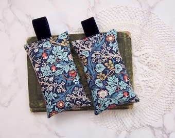 William Morrison lavender -set of two sachets-velvet hanging tab -generous amount of lavender - Gift for a friend or a wedding-relax