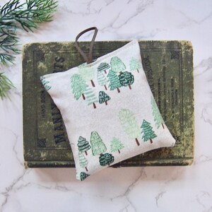 Hanging Balsam Fir Pine sachets - sachet for your drawers or bathroom - Maine Pine - small gift - air freshener for car - woods