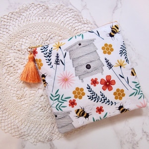 Essential zipper bag, small cosmetic bag,Period pouch, square mini pouch, zipper bag, coin wallet, first aid bag, tassel bag, stash pouch .