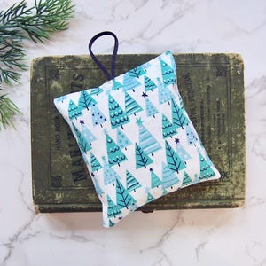 Maine Balsam Fir Sachet: Christmas Tree Pillow, Liberty Fabric