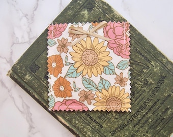 Fabric Tea Wallet: Earl Grey Tea Bag Holder, Small Gift