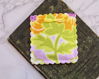 Fabric Tea Wallet  : Earl Grey Tea Bag Holder, Small Gift