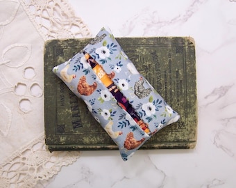 Chicken Fabric Tissue Holder, Travel Pocket Case, Ready to Gift (Cello Bag)