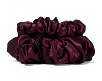 Mulberry Silk Scrunchie Set | 22 Momme Silk Hair Ties | 2cm & 4cm Scrunchies | Premium Women’s Hair Accessories | Gift Pouch Included