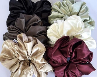 Mulberry Silk Scrunchie | 6cm Luxe Hair Tie, 22 Momme 6A Grade Silk, Bridal Favor