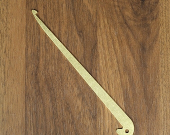 Brass Reed Heddle Hook - Threading Hook for Weaving Loom - Crochet en brasse pour ros et lisses - métier à tisser