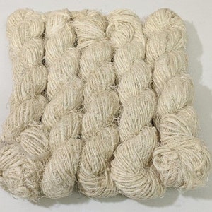 100g/50yards Recycled Sari Linen Yarn - Cream Shades - #L14