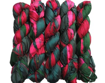 100g/50yards - Sari Silk Ribbon - Multicolor #a127