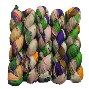 100g / 50yards - Sari Seidenband - Multicolor #a204