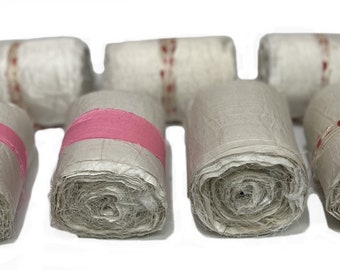 Sari Silk Ribbon Roll - White - 100g/30yards