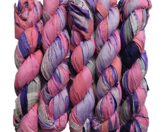 100g/50yards - Sari Silk Ribbon - Multicolor #a147
