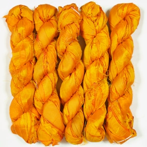 Sari Silk Ribbon (100g/50yards) - Orange Shades #1047