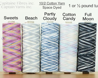 10/2 Cotton Weaving Yarns - Space Dyed - Unmercerized