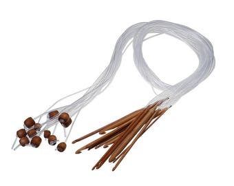 Aiguilles circulaires tunisiennes ou afghanes de tricot - 120 cm