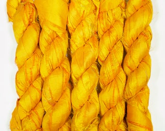 Sari Silk Ribbon (100g/50yards) - Orange shades #1061