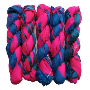 100g/50yards - Sari Silk Ribbon - Multicolor #a130