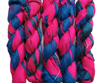100g/50yards - Sari Silk Ribbon - Multicolor #a130