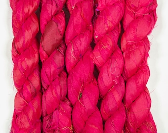 Sari Seidenband (100g/50yards) - Bright Red Shades #1053