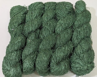 100g/50yards Recycled Sari Linen Yarn - Fir Shades - #L17