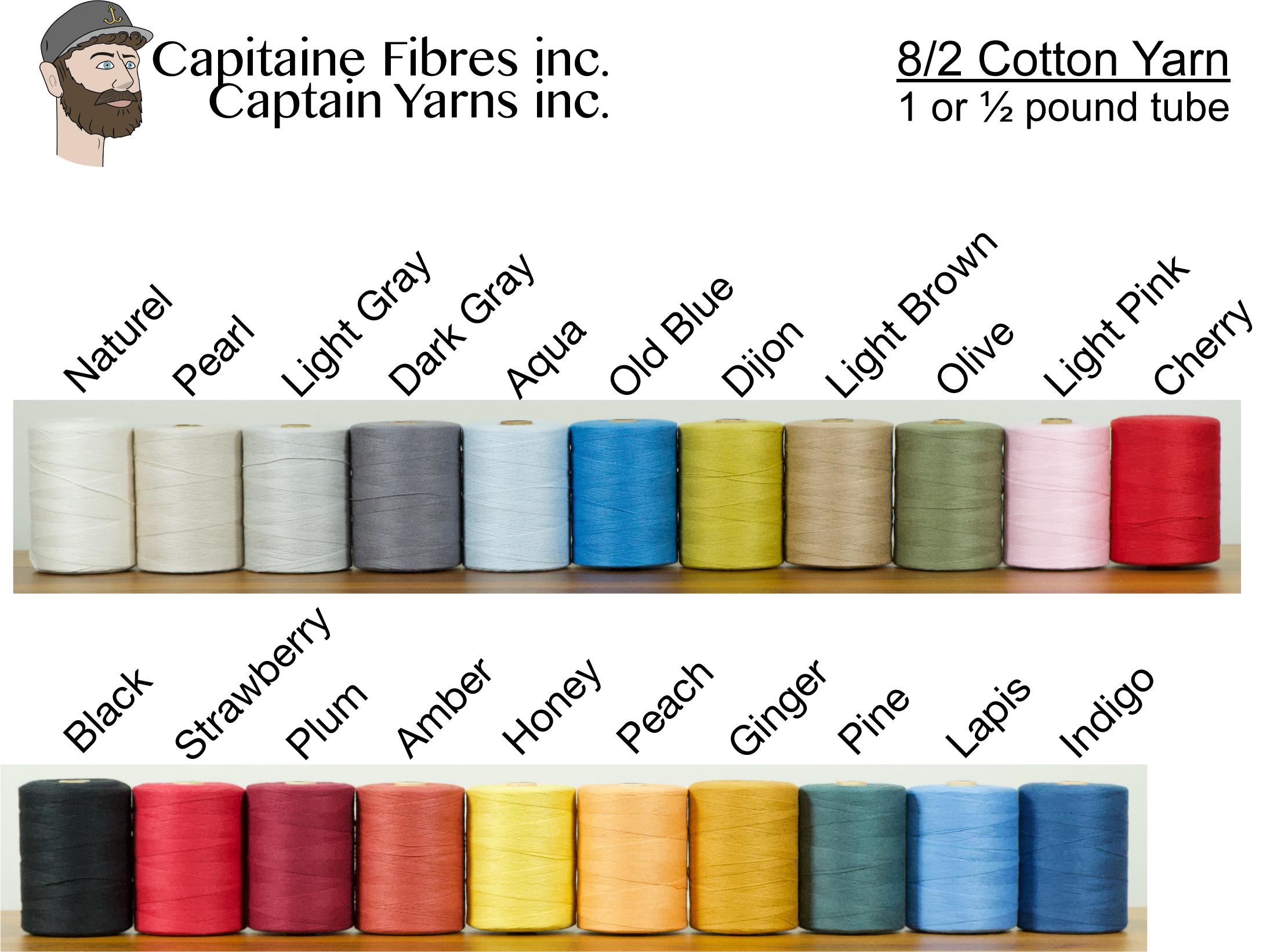 8/2 Cotton Weaving Yarns - Unmercerized -