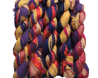 100g/50yards - Sari Silk Ribbon - Multicolor #a219