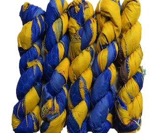 100g/50yards - Sari Silk Ribbon - Multicolor #a133