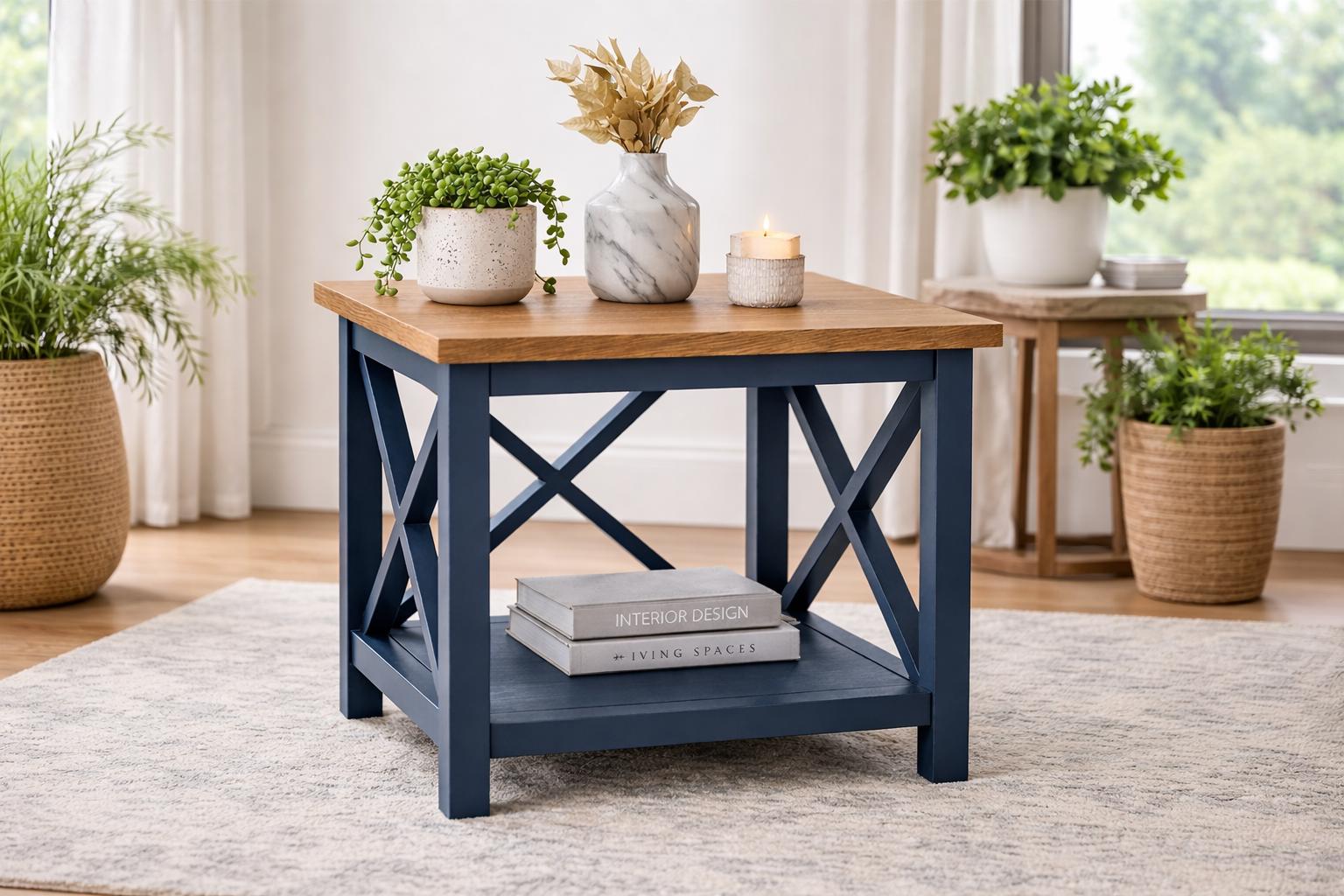 Rustic Farmhouse Side Table Plans | DIY End Table PDF | Woodworking ...
