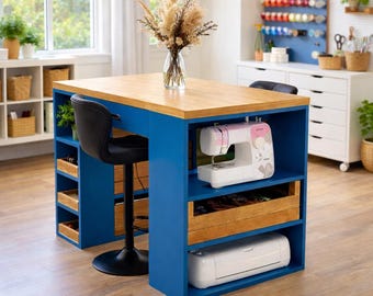 DIY Craft & Sewing Table Plan | Storage Workbench PDF | Easy Beginner Build